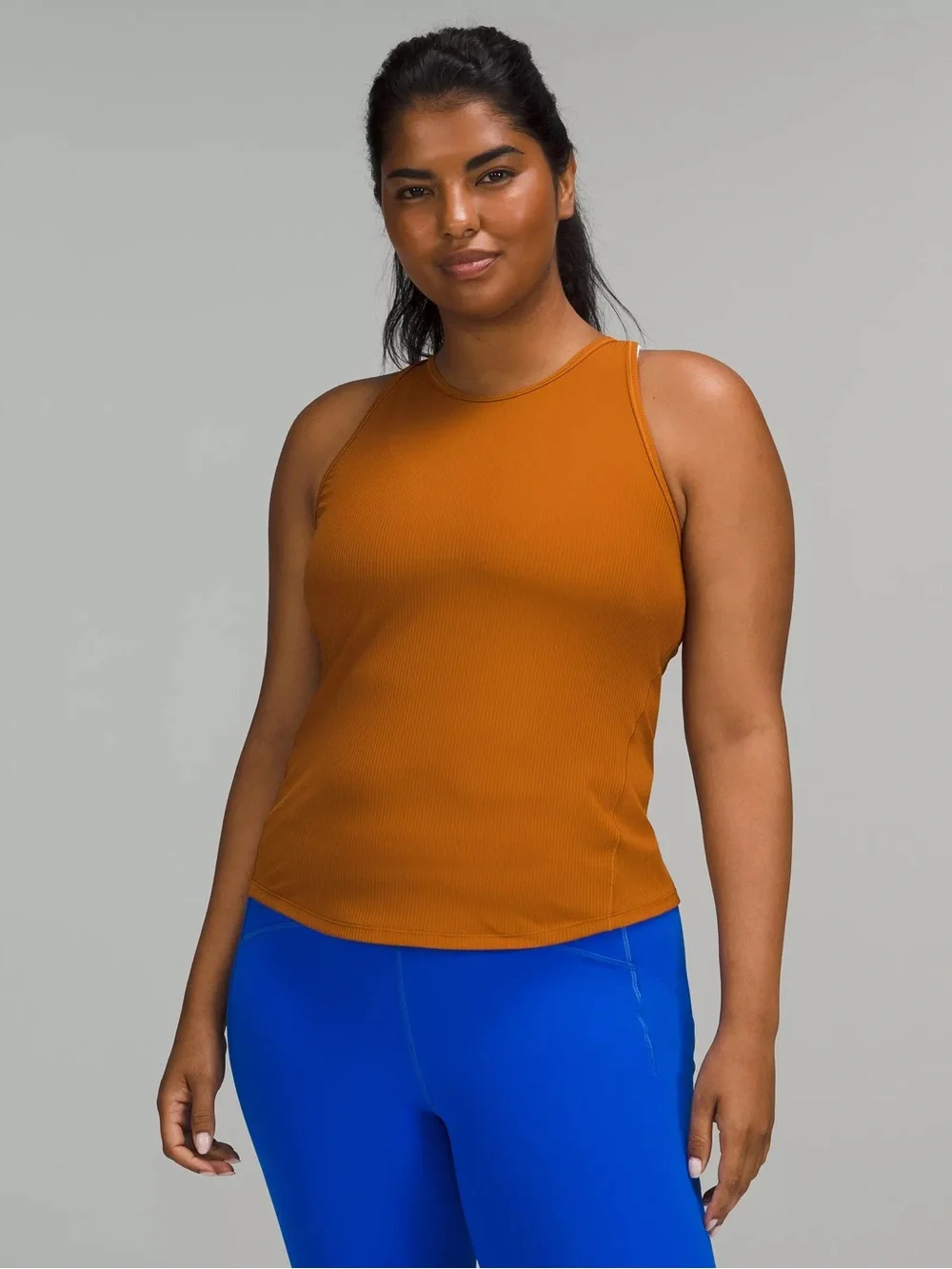 Lululemon Base Pace Ribbed Tank Top in Butternut Brown